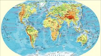 Карта мира политическая крупная